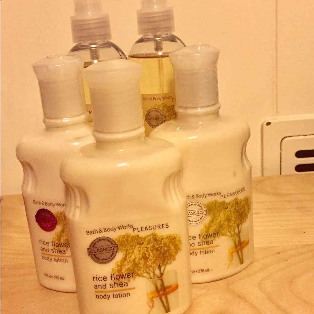 Bath & BodyWorks Rice Flower and Shea lotion spray